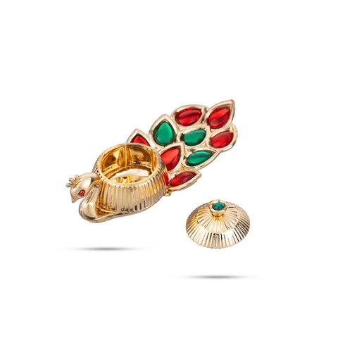 Giri Kumkum Box Peacock Design Kumkum Bharani|Haldi Kumkum Box For Pooja